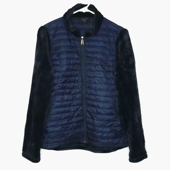 32 Degrees Heat Polar Fleece Puffer Jacket Lghtwght Full Zip Mock Neck Coat Smll - Picture 3 of 9